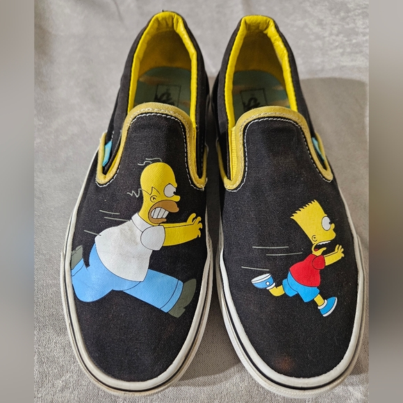 Vans Shoes - VANS The Simpsons Homer And Bart Slip On Shoes Size Men's 6 Women's 7.5